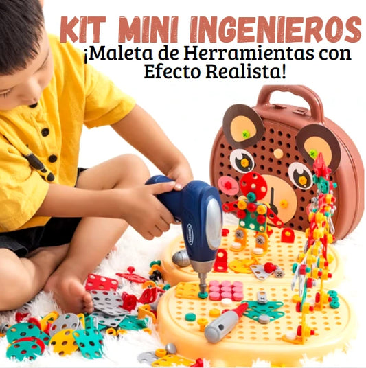 Kit Mini Ingenieros-¡Maleta de Herramientas con  Efecto Realista!