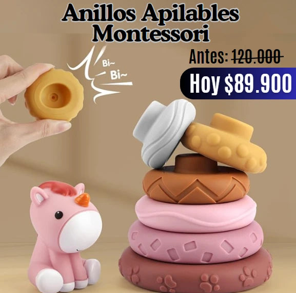 ANILLOS APILABLES MONTESSORI ✨ Potencia la mente y la coordinación de tu pequeño